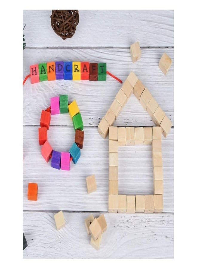 Ormango مجموعة أورمانجو من 16 قطعة من مكعبات الخشب غير المطلية، مثالية للطلاء والختم والتزيين ومشاريع الأعمال اليدوية والهدايا الشخصية، قطع مشاريع فنية وحرفية (1 بوصة) مكعبات خشبية صلبة مربعة الشكل - Image 4